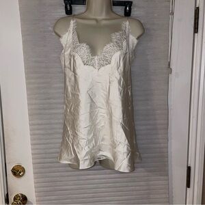 Rohe Silk Lace Camisole Top - cream